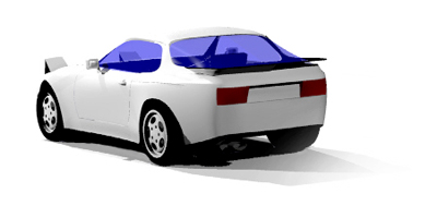 Rendering of a Porsche 944.